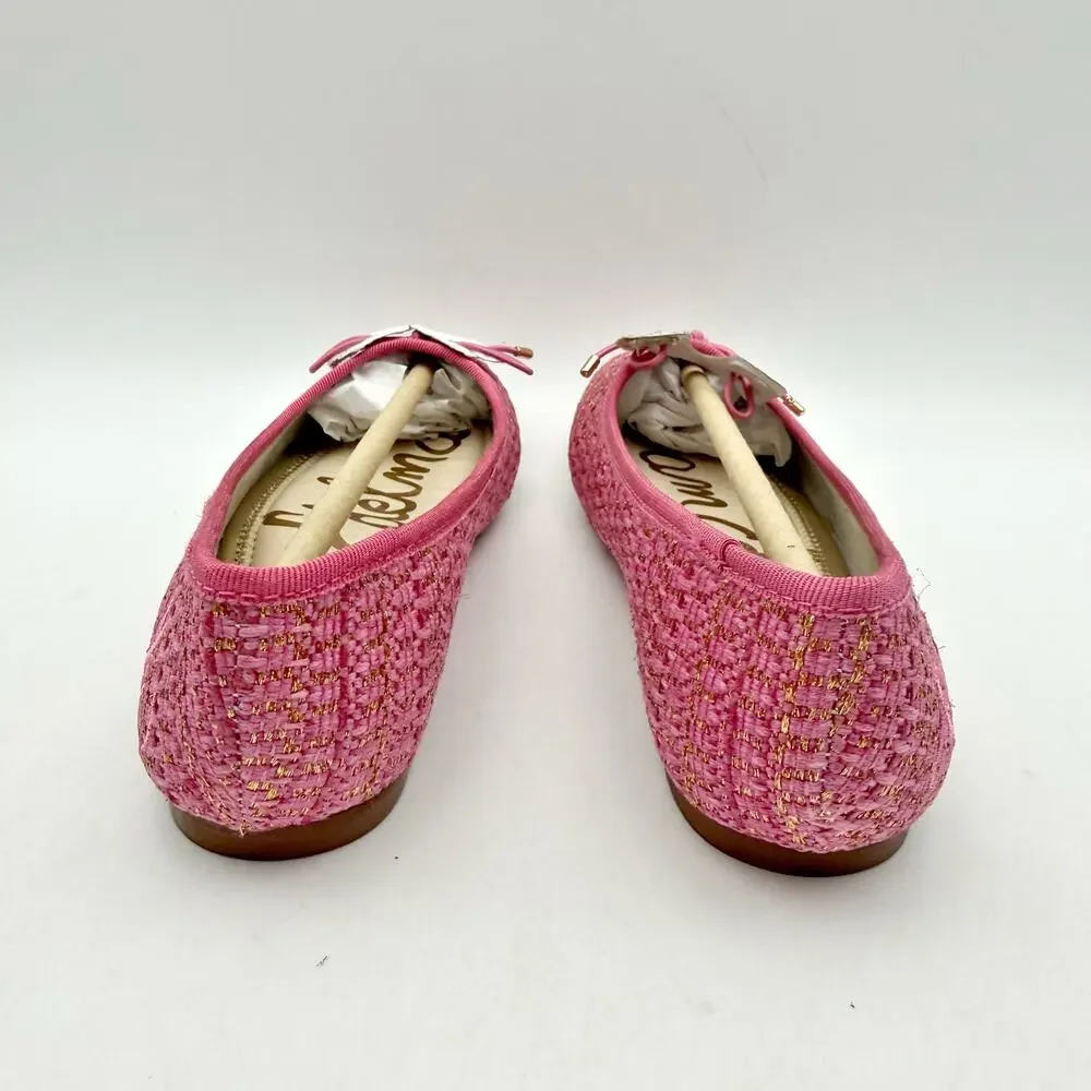 Sam Edelman Kids Felicia Ballet Flats US 1 M EU 32 Pink Vegan Leather NIB